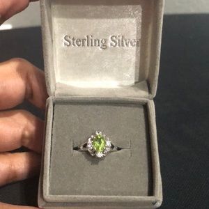 Sterling silver peridot ring